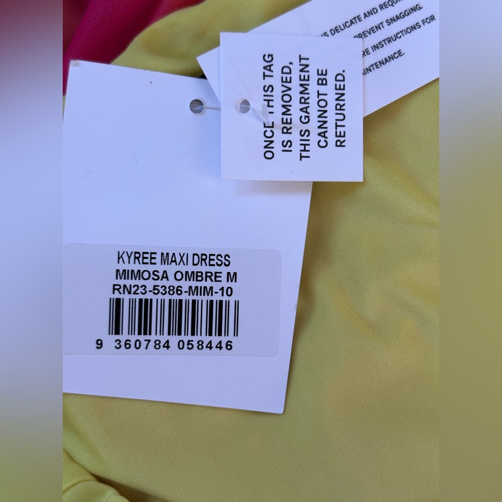 SOLD🏷️ Runaway The Label Kyree Maxi Dress in Mimosa Ombre cutout strapless - Picture 8 of 10